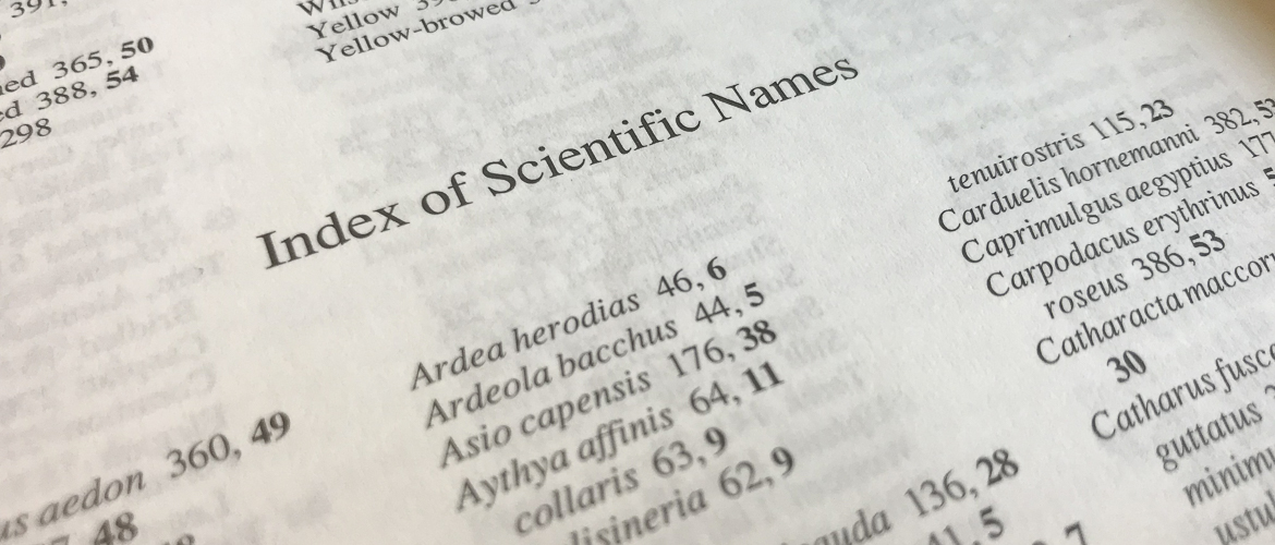 Scientific names. Photo: © S. Rösner | pixeldiversity